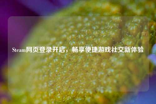 Steam网页登录开启，畅享便捷游戏社交新体验